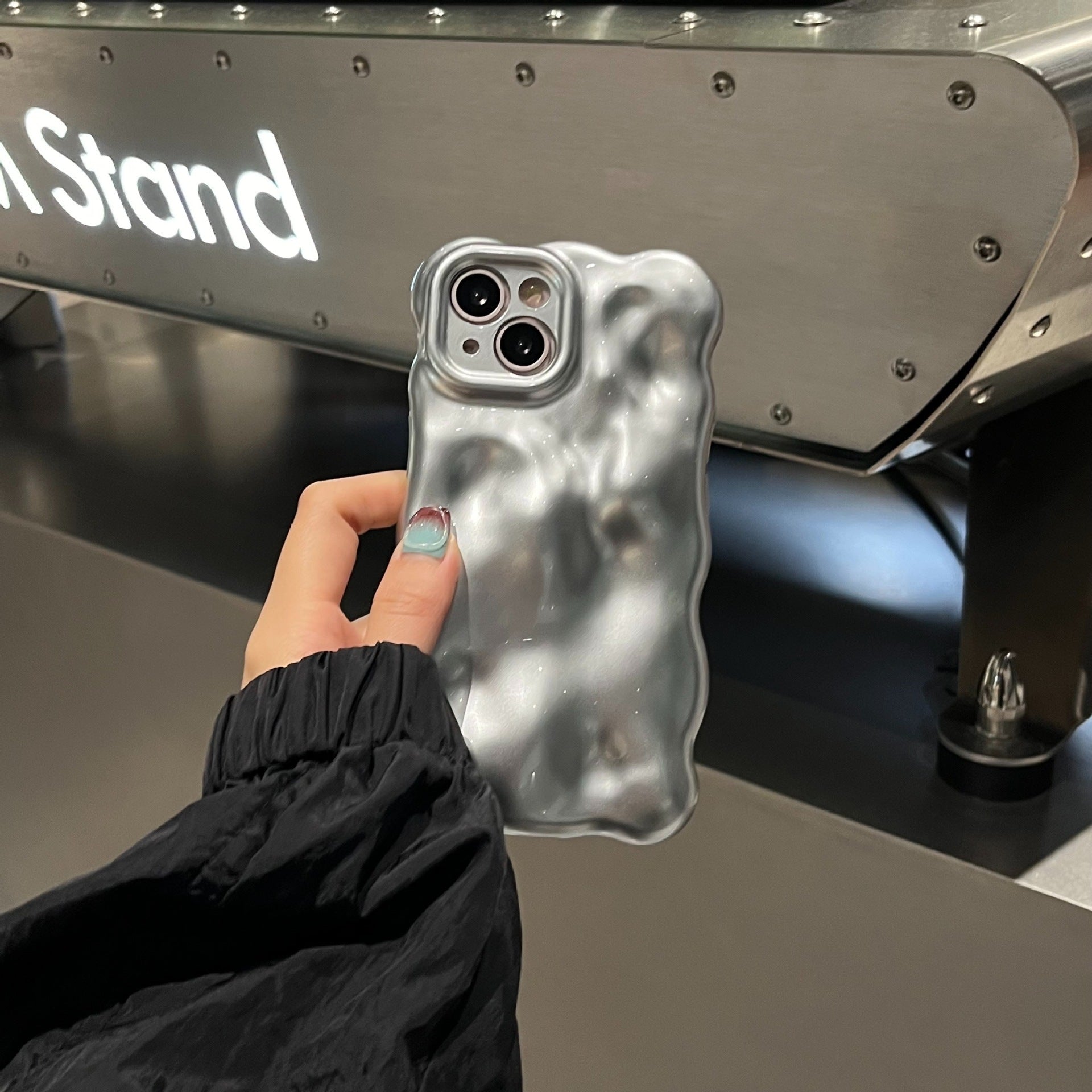 Wholesale Matte Silver Meteorite Patterned TPU Phone Cases